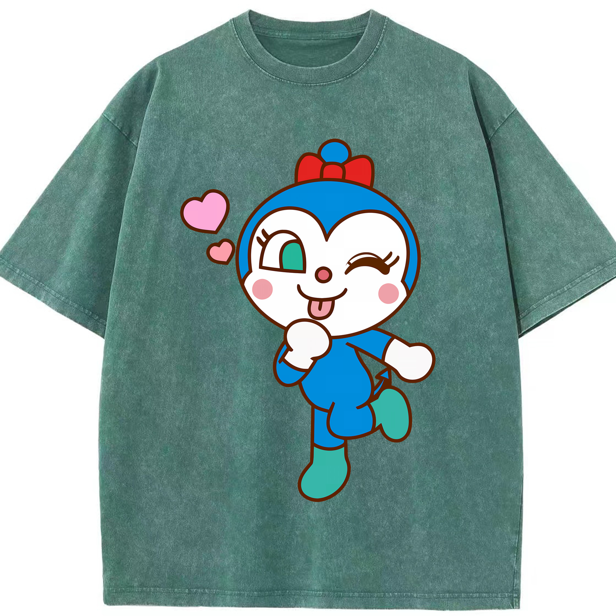 （画像用） アンパンマン Anpanman 綿100% ヴィンテージ風 半袖Tシャツ（フロントプリント）
